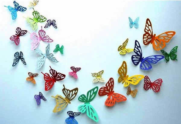 Трафареты бабочек для декора - 68 фото
